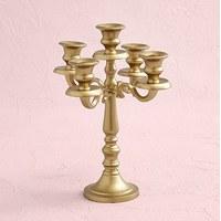 Gold 5 Arm Small Wedding Candelabra