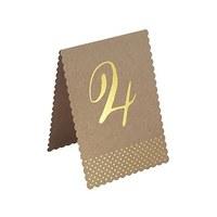 Gold Foil Kraft Table Numbers 1-12