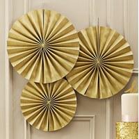 Gold Circle Fan Decorations
