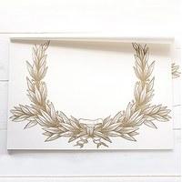 Gold Laurel Wreath Paper Placemats