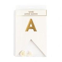 Gold Foil Letter Pennant Banner Kit