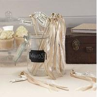 gold lace satin ribbon wedding wands