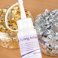 Gold and Silver Gilding Flakes with Foiling Adhesive 401474