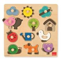goula wooden countryside silhouette puzzle 12 pieces