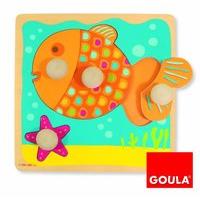 goula wooden fish lift out puzzle 4 pieces