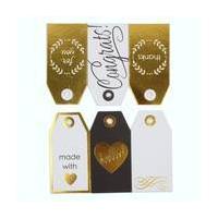 Gold and Black Paper Gift Tags 24 Pack