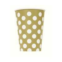 Gold Dots Cups 340 ml 6 Pack