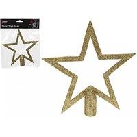 Gold Glitter Tree Top Star 20cm