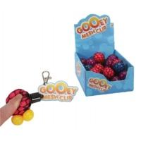 gooey mesh squishy ball keyring assorted colours