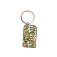 Golden Lily Metal Keyring