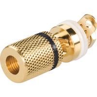 Gold Plated Mounted Socket Insulated with colour coding Black 1030...
