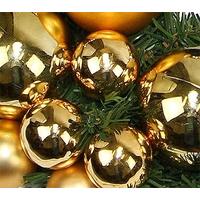 Golden Baubles Christmas Wreath