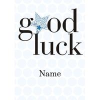 good luck star personalised good luck card