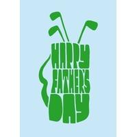 Golf Clubs Fathers Day Card