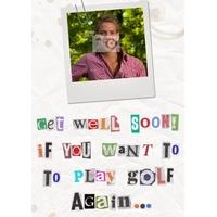 golf ransom note card