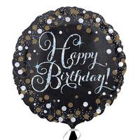 Gold Celebration Happy Birthday Helium Balloon