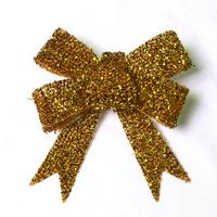 Gold Christmas Glittered Bows