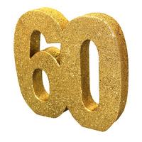 Gold Glitter Number Table Decoration 60
