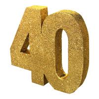 Gold Glitter Number Table Decoration 40