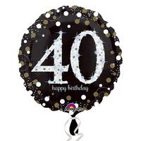 Gold Celebration Age 40 Helium Balloon