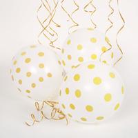 Gold Polka Latex Party Balloons