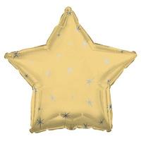 Gold Sparkle Star Helium Balloon