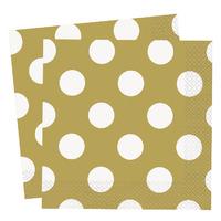 Gold Polka Paper Party Napkins