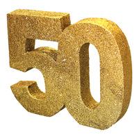 Gold Glitter Number Table Decoration 50