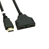 Gold Plated HDMI V 1.4 Male to Dual HDMI Female Adapter Splitter Cable