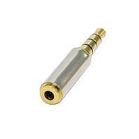 Gold 3.5mm Male to 2.5mm Female Stereo Audio Headphone Jack Adapter Converter for Mobile Phone 0.5M 1.5FT