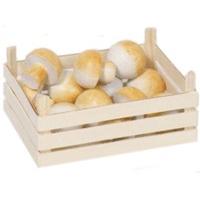 Goki Mushrooms in vegetable crate
