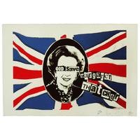 god save margaret thatcher by billy childish jamie reid