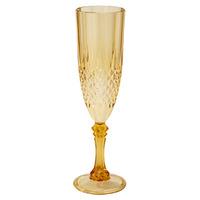 gold acrylic champagne flute 6oz 180ml single