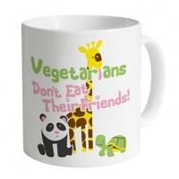 Goodie Two Sleeves Vegetarians Don\'t Eat Friends Mug