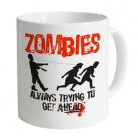 Goodie Two Sleeves Zombies Ahead Mug