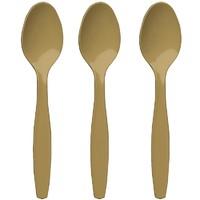 Gold Plastic Party Spoons