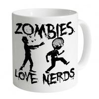 Goodie Two Sleeves Zombies Love Nerds Mug
