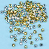 Gold & Silver Spacer Beads (Per 3 packs)