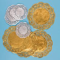 gold amp silver paper doilies per 3 packs
