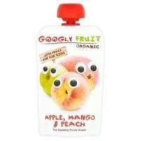 Googly Fruit Apple, Mango & Peach Squeezy