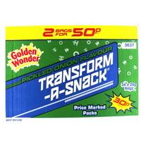 Golden Wonder Transform A Snack Pickled Onion 28g x 36
