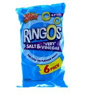 Golden Wonder Ringos Salt & Vinegar 6 Pack