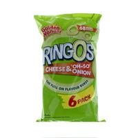 Golden Wonder Ringos Cheese & Onion 6 Pack