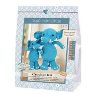 Go Handmade Crochet Kit - Elephants, Sara & Simba - 18 cm & 10 cm 384766