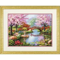 Gold Counted Cross Stitch Japanese Garden by Dimensions 375093