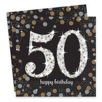 Gold Celebration Paper Party Napkins 50