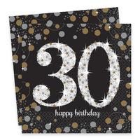Gold Celebration Paper Party Napkins 30