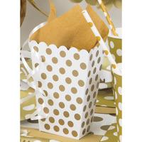 Gold Polka Card Treat Boxes