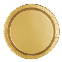 gold big value 6 34in paper party plates