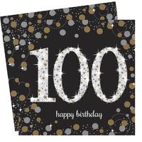 Gold Celebration Paper Party Napkins 100